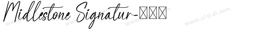 Midlestone Signatur字体转换